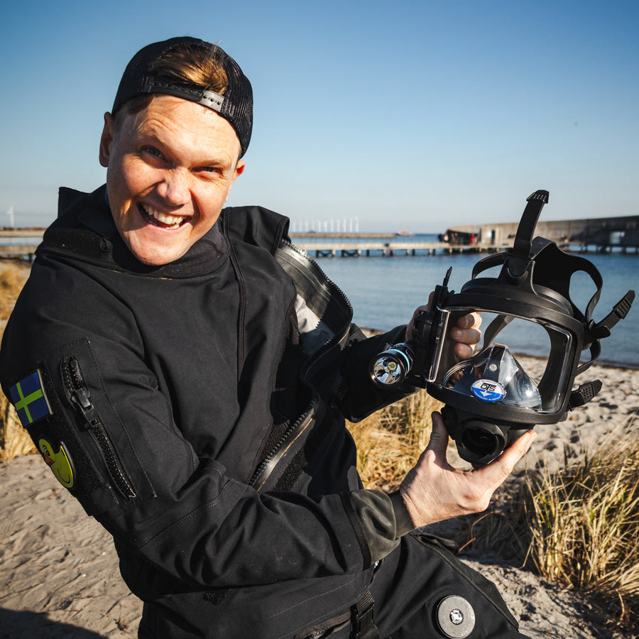 Image of a man with diving gear