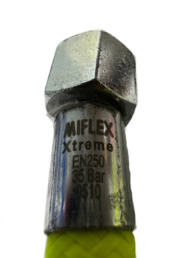 Neon Yellow Scuba Regulator High Pressure Miflex Xtreme Hose 39"