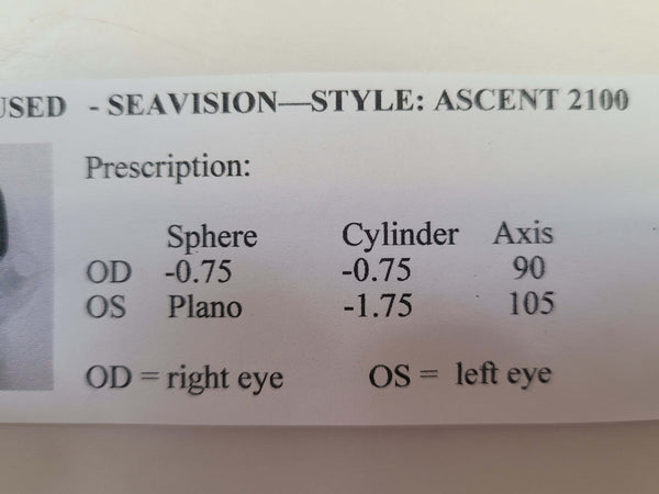 Sea Vision Ascent 2100 Prescription Dive Mask