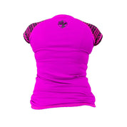 Akona Women's Short Sleeve Sun Shirt Magenta Or Tiffany