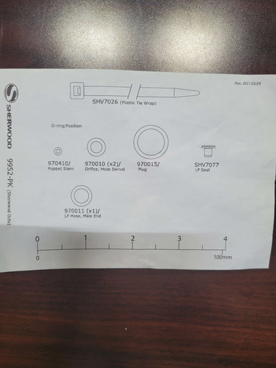 Sherwood 2nd Stage Regulator Service Kit Octo Pro 9952