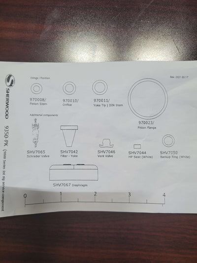 Sherwood Magnum Pro 1st Stage Regulator Service Kit