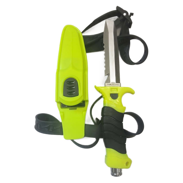Stainless Steel Blunt Tip Dive Knife and Sheath