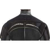 Black wetsuit with 'Cressi'branding on a white background
