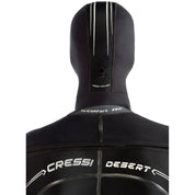 Black wetsuit with 'Cressi'branding on a white background