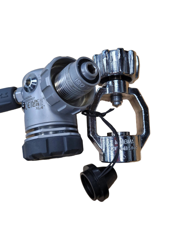 Apeks XL4 DIN Regulator White w Poseidon Yoke Converter