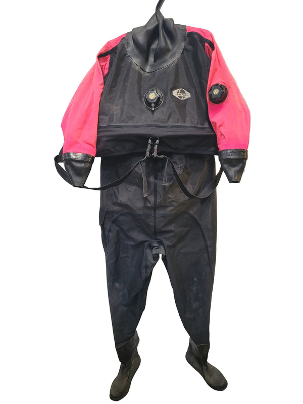 O.S. Systems Pink/ Black Drysuit &Bag