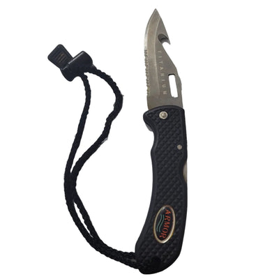 Ocean Master/ Armor Titanium Folding Dive Knife and Case