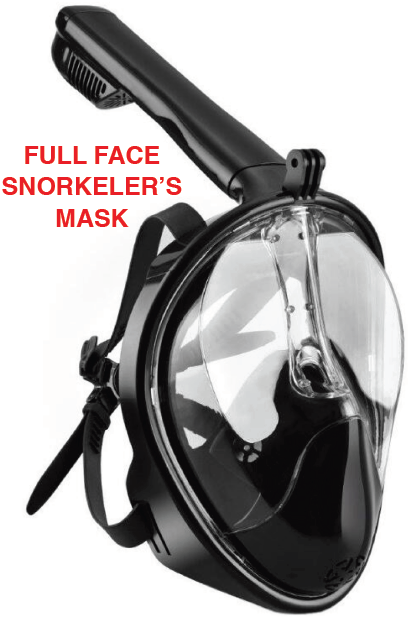 image of snorkeler's mask