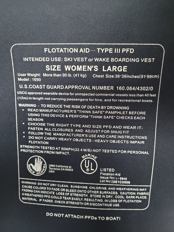 Body Glove Motion Floatation Aid "L"