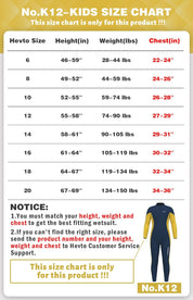 Hevto Youth 3/2mm Full Wetsuit "14"