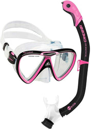 Cressi Ikarus &Orion Semi Dry Black/Pink Snorkel Combo
