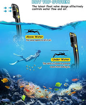 Eastern Watersports Pro Dry Snorkel Set, Anti Fog Panoramic Face Mask Black