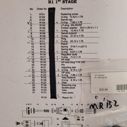 IST Sports Service Kits (Multiple Models) for 1st or 2nd Stage Regulators - Eastern Sports
