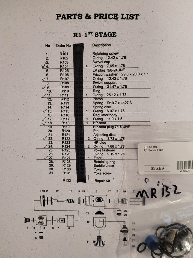 IST Sports Service Kits (Multiple Models) for 1st or 2nd Stage Regulators