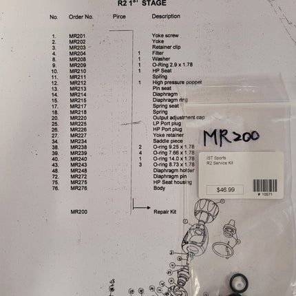 IST Sports Service Kits (Multiple Models) for 1st or 2nd Stage Regulators - Eastern Sports