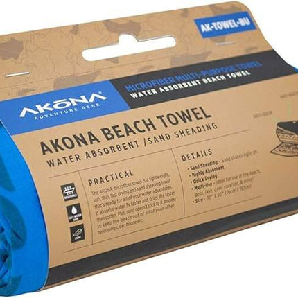 Akona Microfiber Beach and Boat Towel Blue