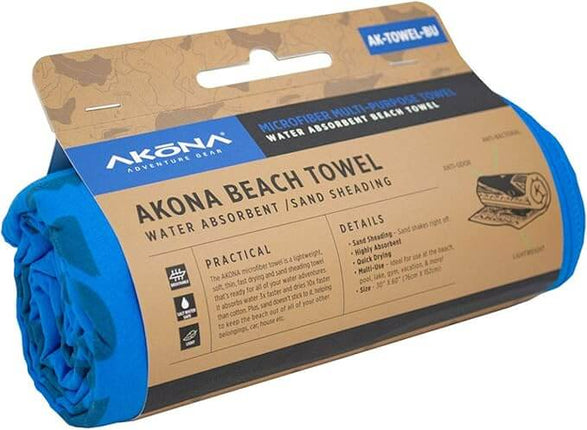 Akona Microfiber Beach and Boat Towel Blue