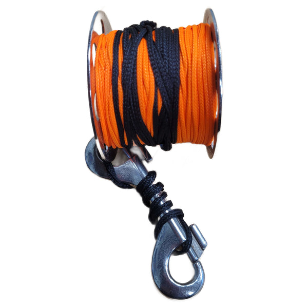 Aluminum 200FT Finger Spool with Clip for Scuba
