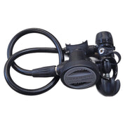 Scuba diving regulator with hoses on a white background