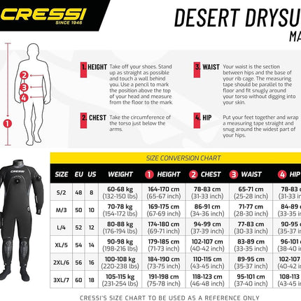 Cressi Desert 4mm Dry Suit for Men