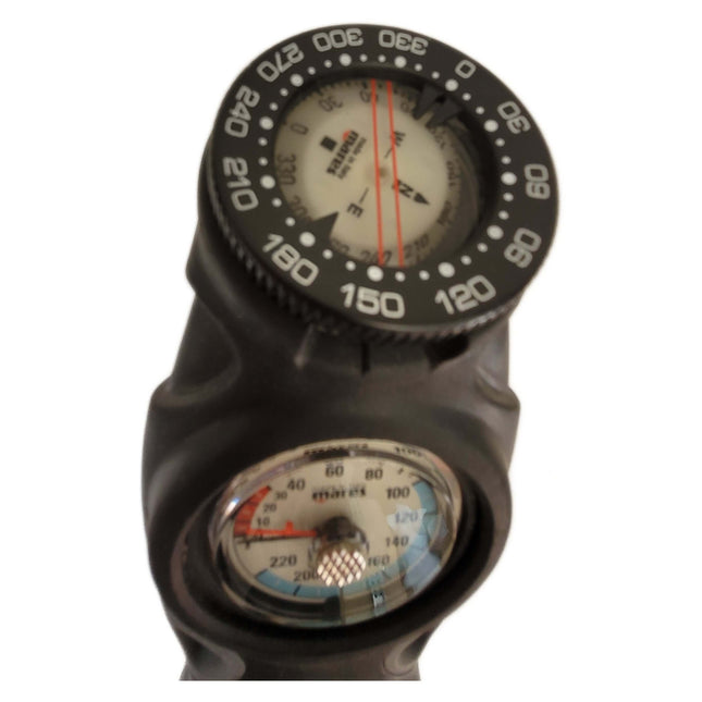 Mares 3 Puck Dive Gauge SPG, Depth, and Compass Console