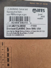 Mares 3mm Classic Dive Boots "9"