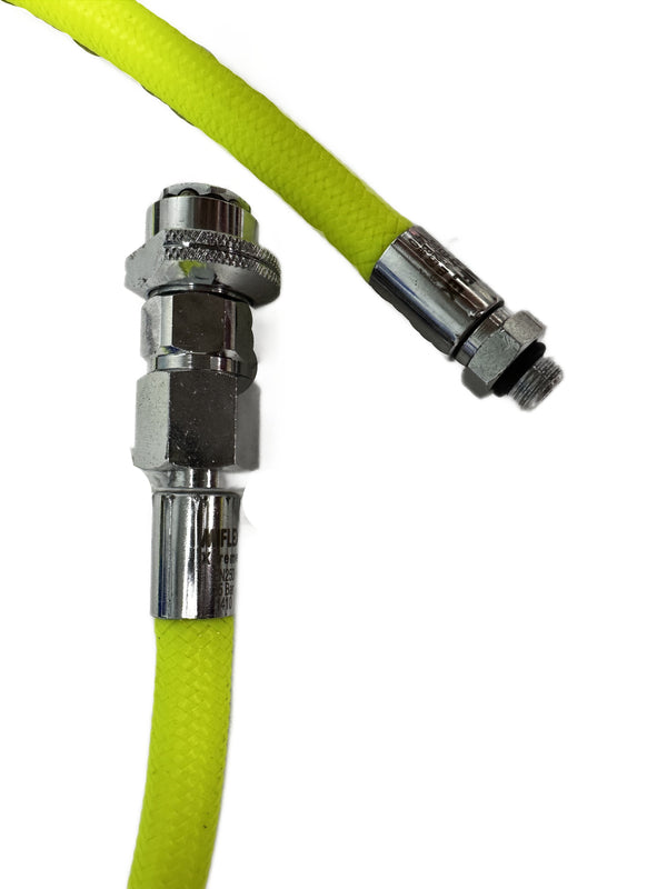 Neon Yellow Scuba Low Pressure Miflex Xtreme Hose for Drysuit/BCD