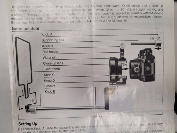 Nikon Nikonos IV-A Underwater 35mm Film Camera + More