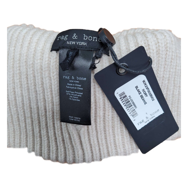 Rag & Bone New York Blake Ivory Beanie