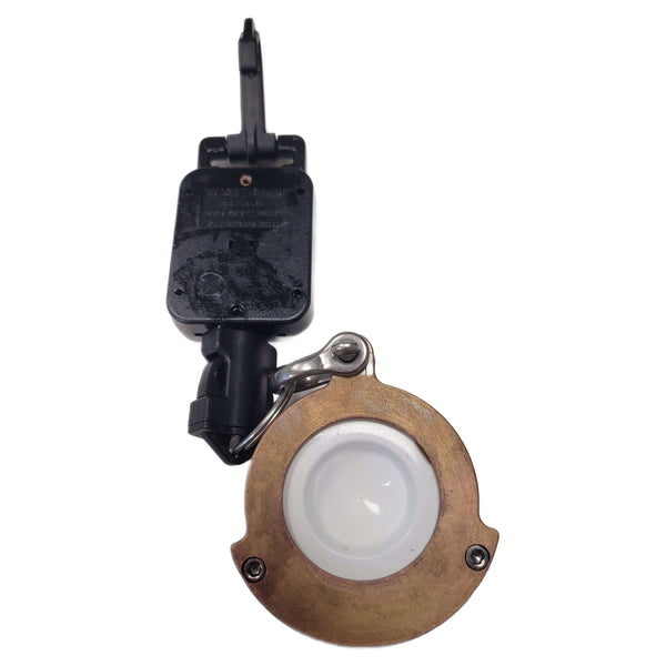 Retractable Compass for Scuba in Brass Puck