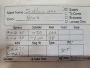 Sea Vision 200 Prescription Dive Mask Amber Lens and Case
