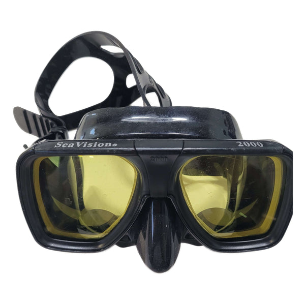Sea Vision 200 prescription Dive Mask Amber Lens and Case