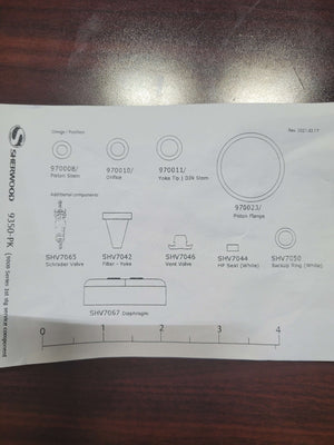 Sherwood Magnum Pro 1st Stage Regulator Service Kit