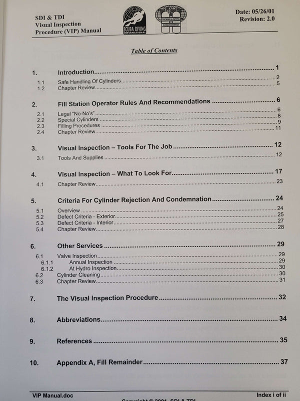 V.I.P. Procedures Handbook by SDI-TDI