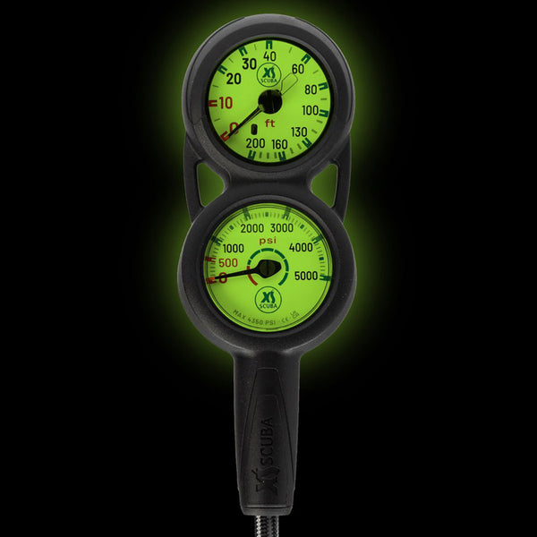 XS Scuba QuikVu Pressure, Depth Gauge &Compass