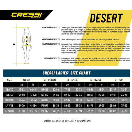 Cressi Desert 4mm Dry Suit for Women