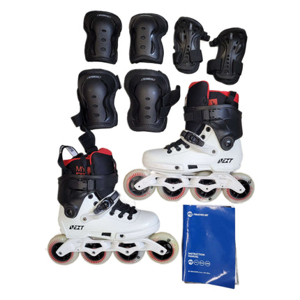 Powerslide NEXT 90mm Inline Skates, Protective Gear & Bag