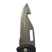 Ocean Master/ Armor Titanium Folding Dive Knife and Case