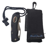 Ocean Master/ Armor Titanium Folding Dive Knife and Case