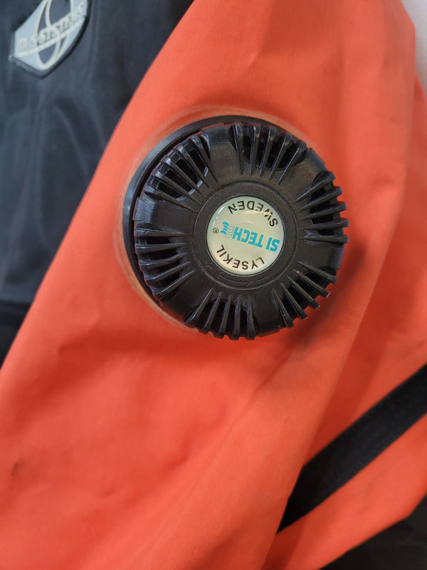 O.S. Systems Orange/ Black Drysuit and Bag