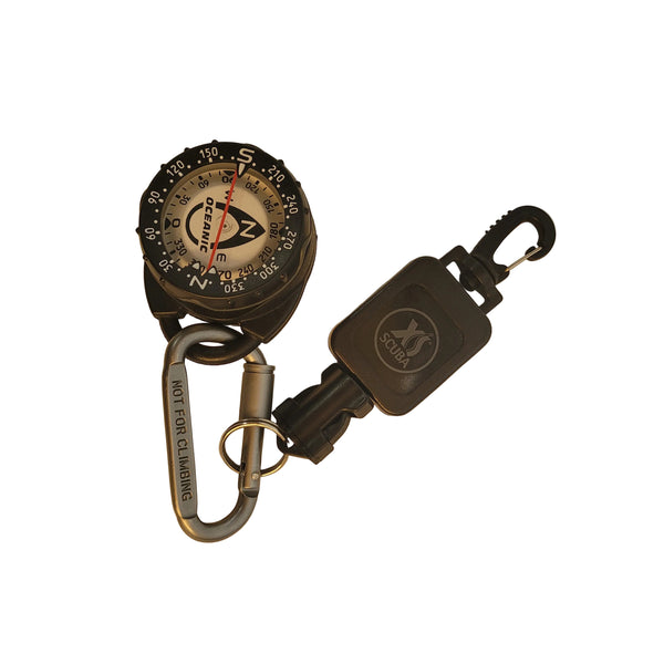 Oceanic Compass with Retractor &Carabiner Clip