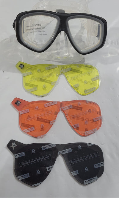 XS Scuba Switch Dive Mask with 3 Lens Filters