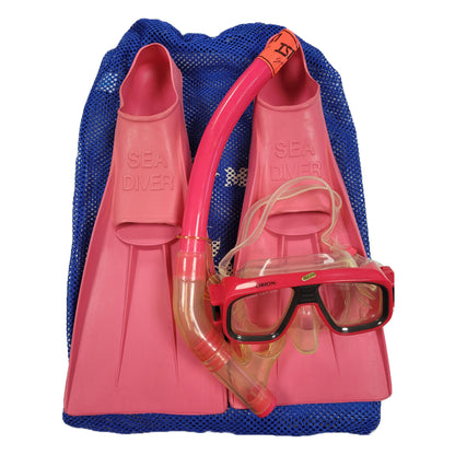 IST-Sea Diver Snorkeling Package "5-7" PINK or BLUE with Mesh Bag