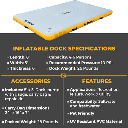 Solstice 8 x 5  Floating Lounge Dock