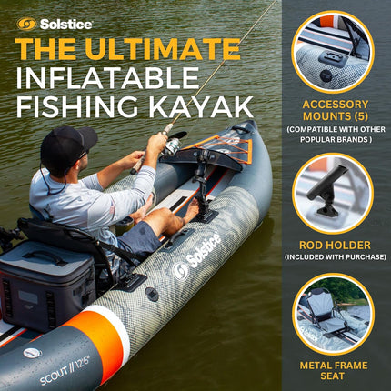 Solstice Scout 1-2 Person Fishing Kayak Kit