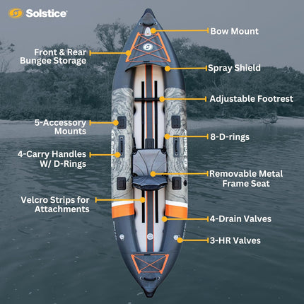 Solstice Scout 1-2 Person Fishing Kayak Kit