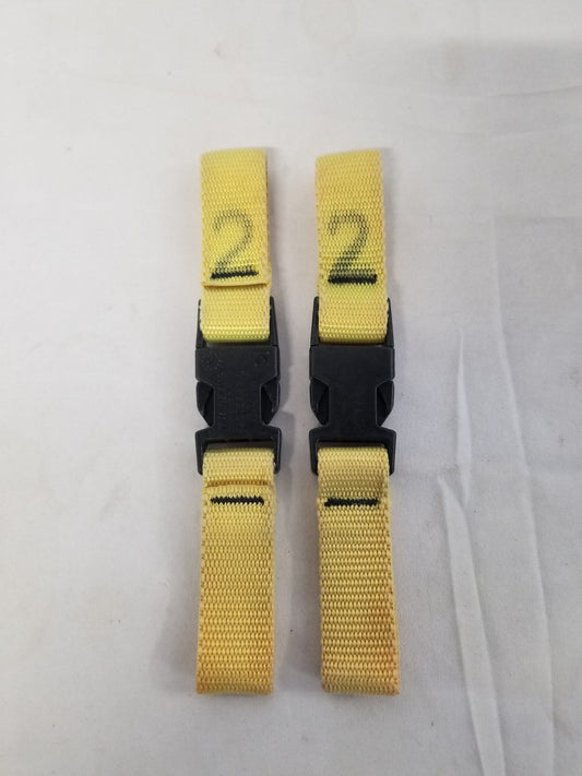 Nylon Quick Release Lanyard Clip for Scuba, Faded Yellow, 2 Pairs