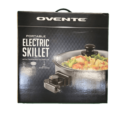 Ovente Portable Electric Skillet 12" Capacity, 1400 Watts