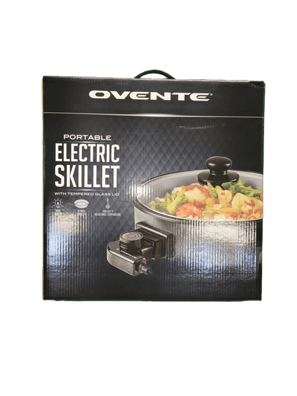 Ovente Portable Electric Skillet 12" Capacity, 1400 Watts